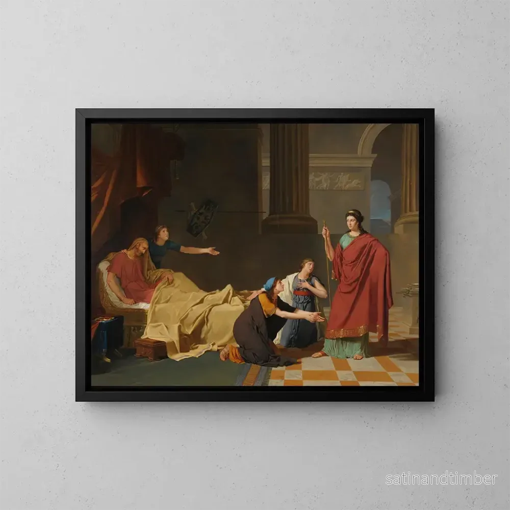 Reproduktion av målningen Les Filles de Plias demandant à Madame le rajeunissement de leur père - Charles-Édouard Chaise