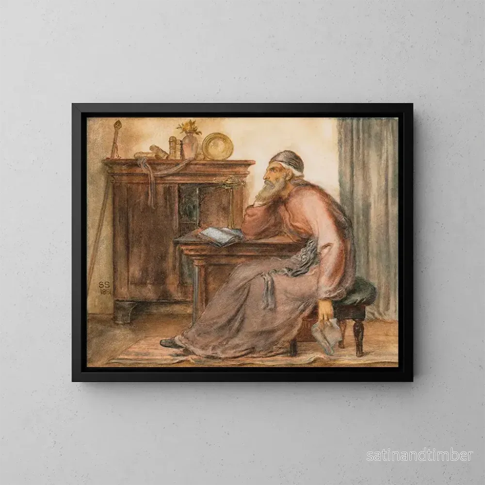 Reproduktion av målningen Le Voyant - Simeon Solomon