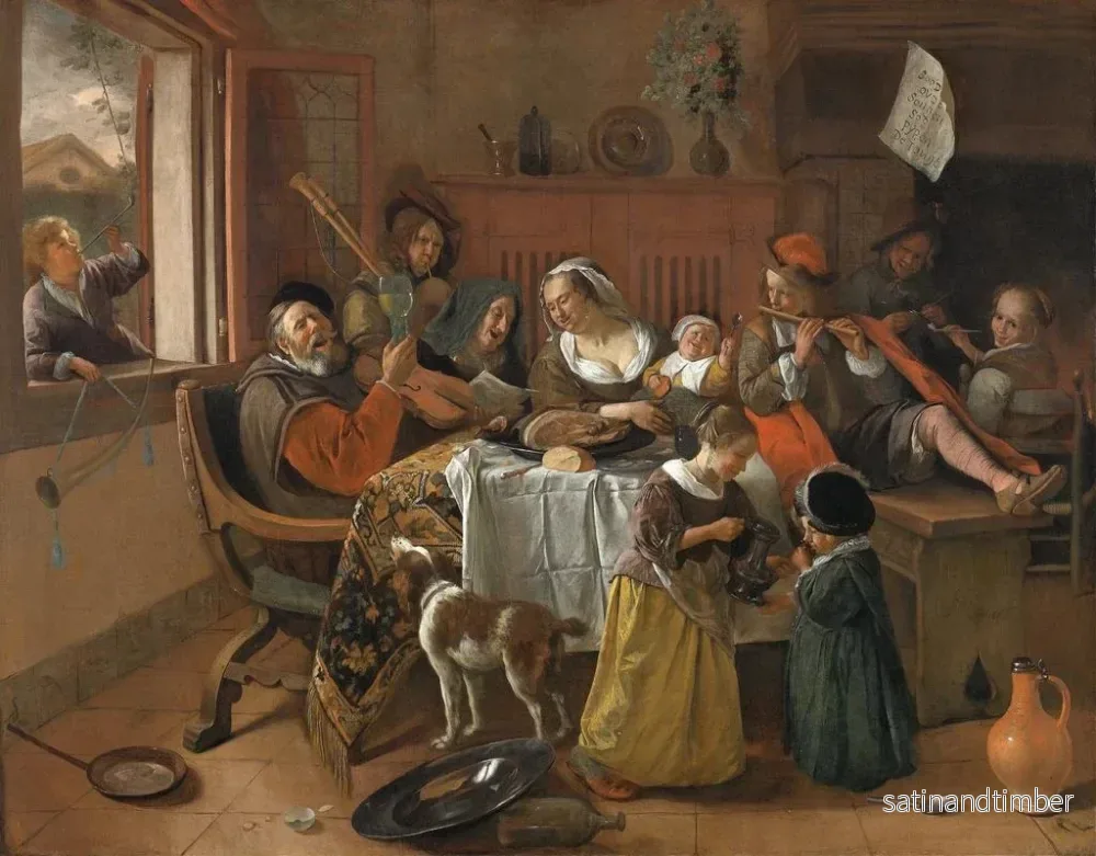 Reproduktion av målningen La Famille joyeuse - Jan Steen - Bild 2