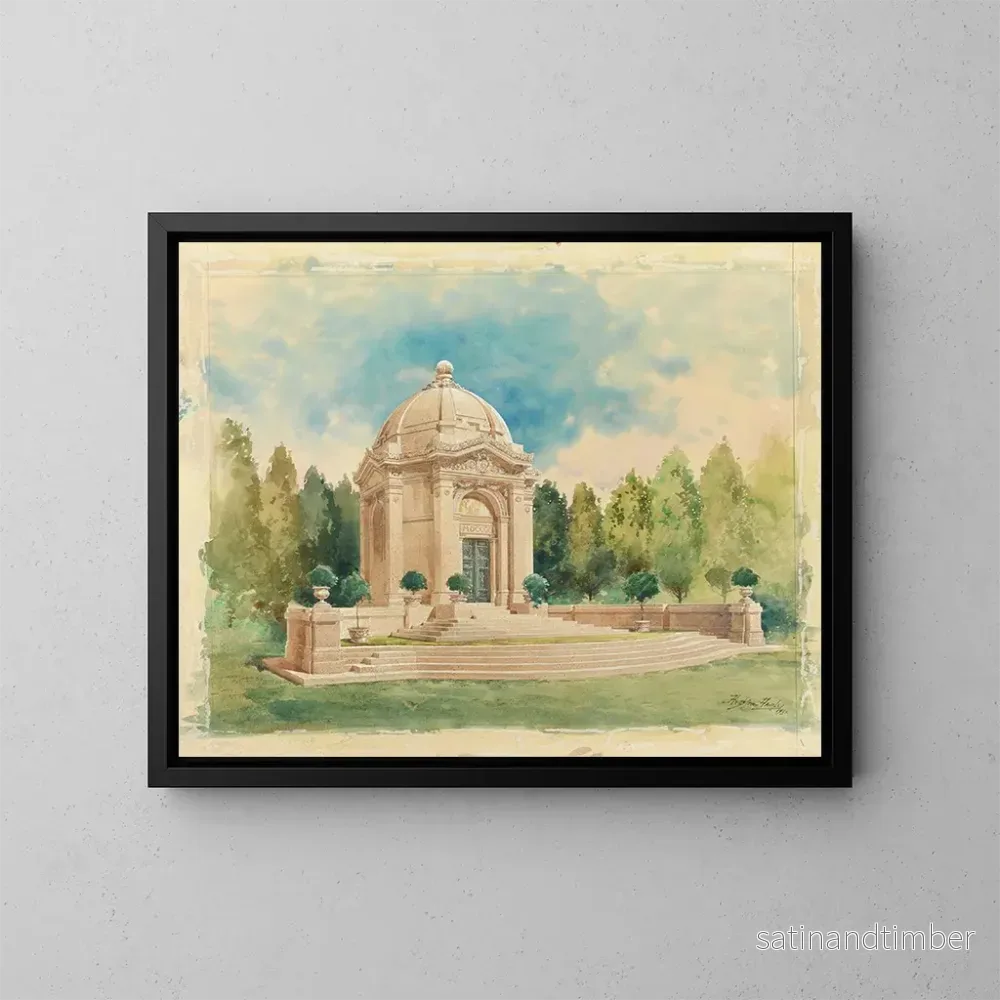 Reproduktion av målningen Rendu för familjen Bliss mausoleum - Hughson Hawley