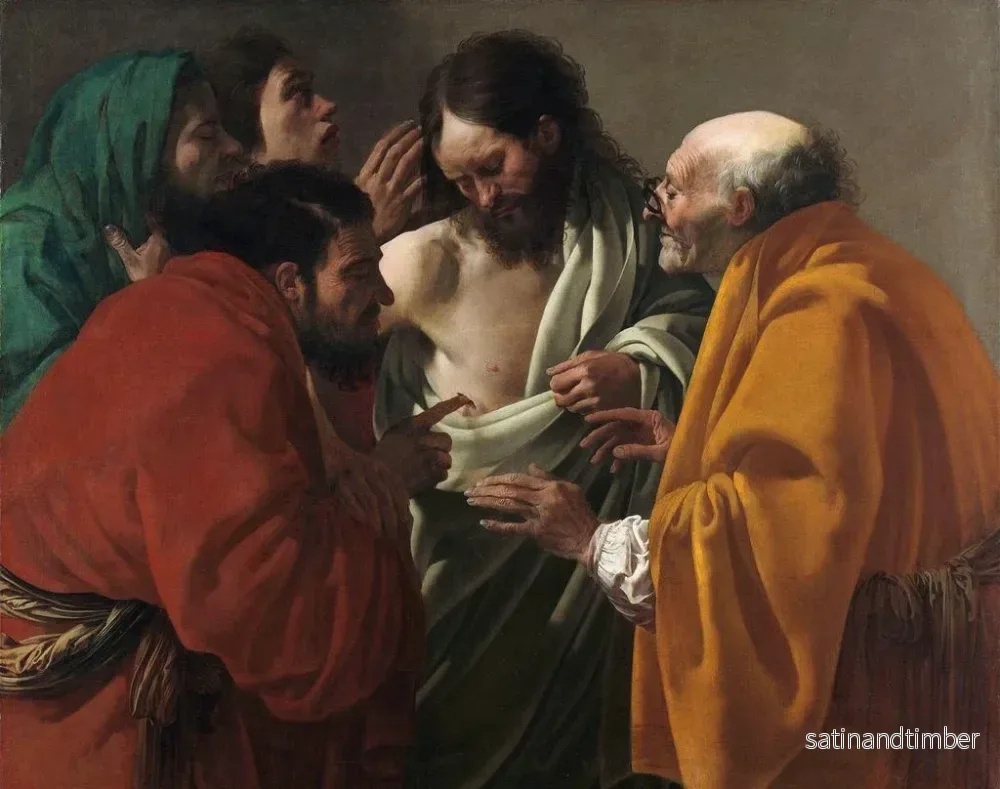 Reproduktion av målningen L'incrédulité de saint Thomas - Hendrick Ter Brugghen - Bild 2