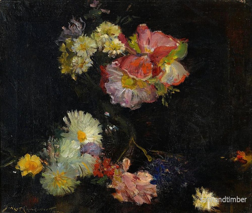 Reproduktion av målningen av en blomsterstilleben - Benjamin West Clinedinst - Bild 2