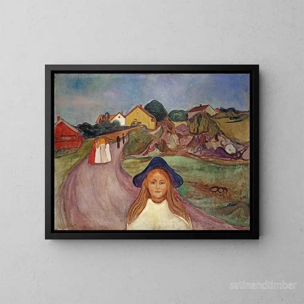 Reproduktion av målningen Väg till Aasgaardstrand - Edvard Munch