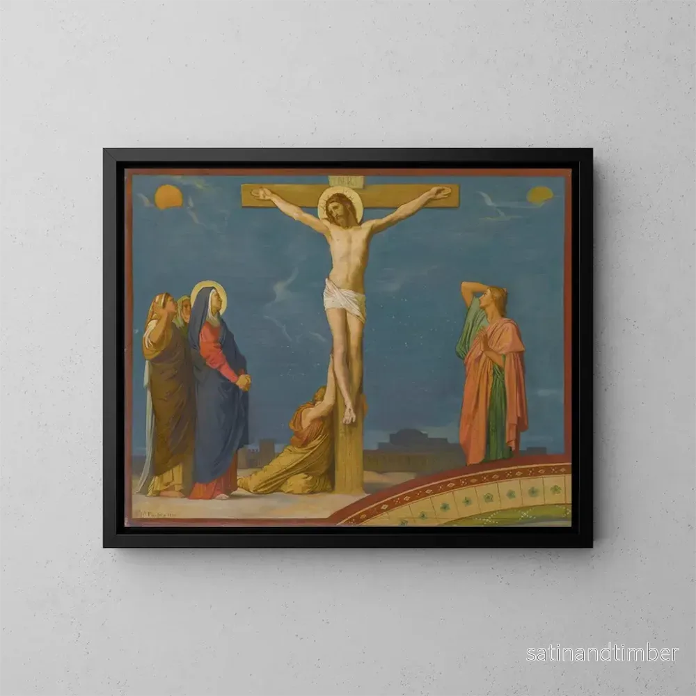 Reproduktion av målningen La Mort de Jésus-Christ sur le Calvaire - Jean-Hippolyte Flandrin