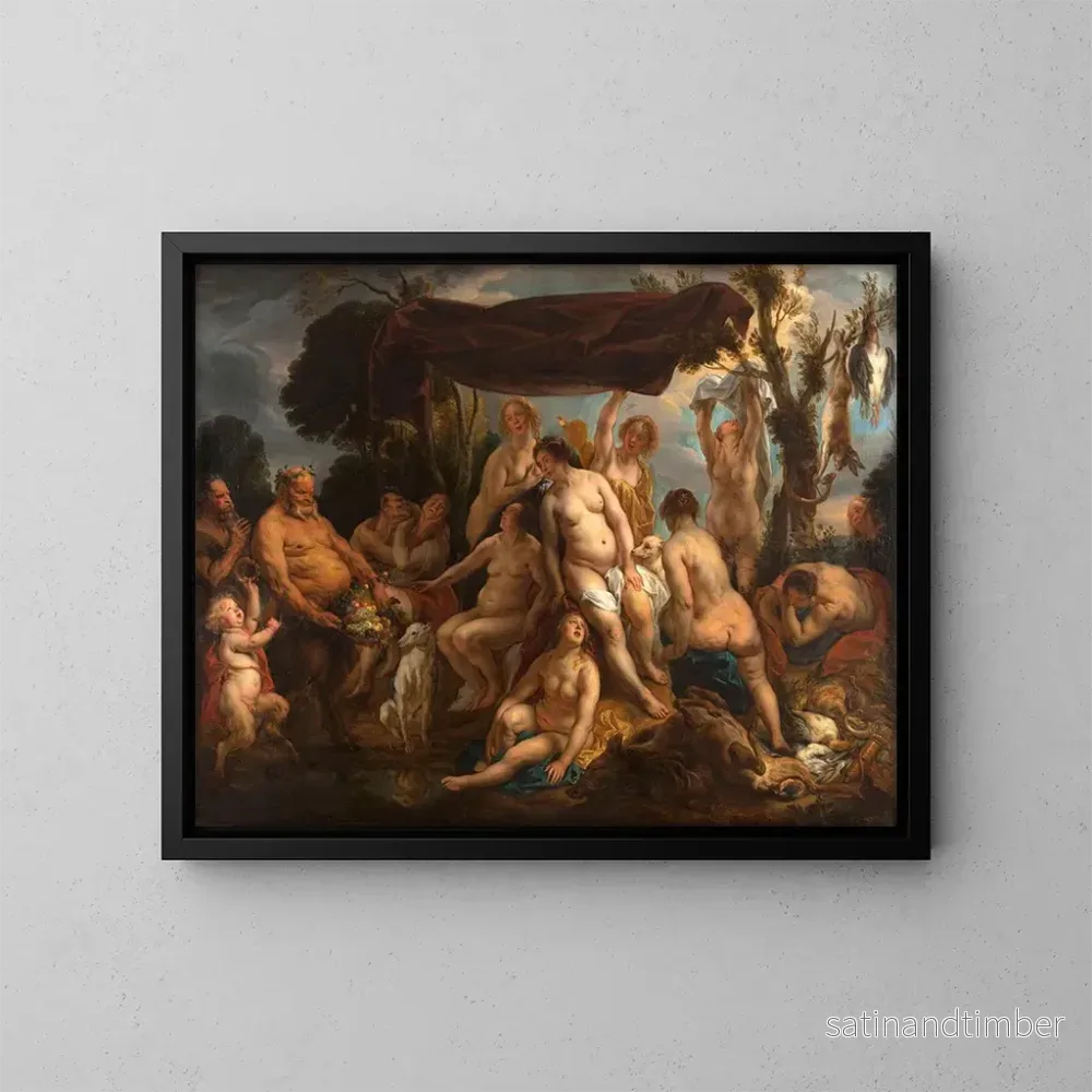 Reproduktion av målningen Le repos de Diane - Jacob Jordaens