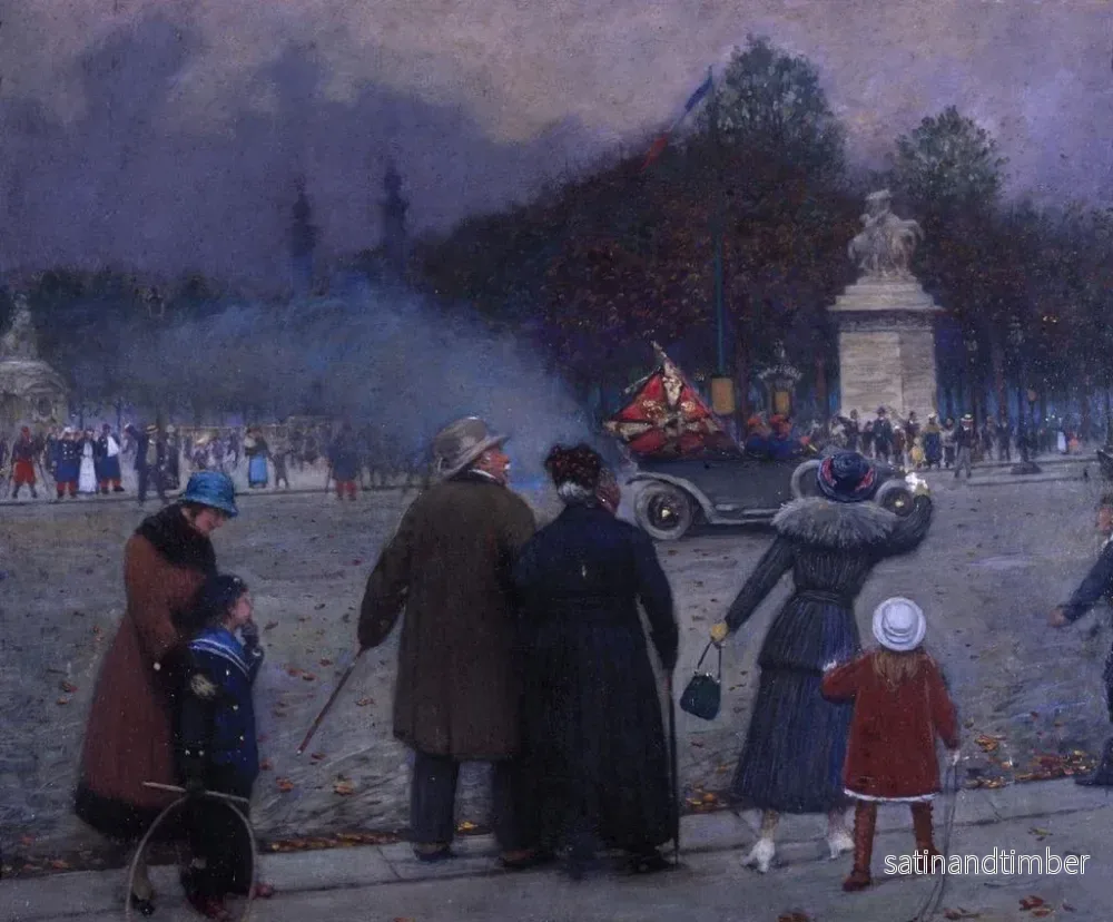 Reproduktion av målningen av tysk flagga vid Invalides - Jean Béraud - Bild 2