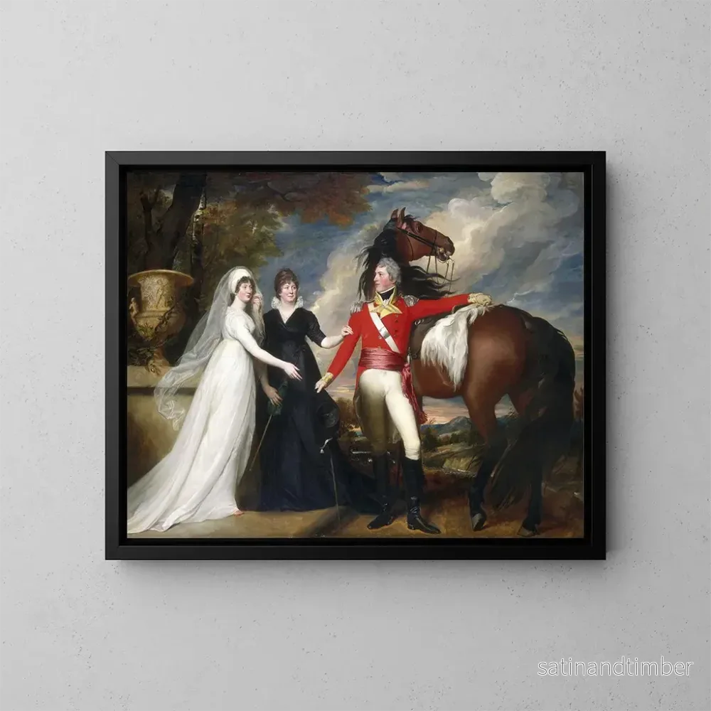 Reproduktion av målningen av Colonel William Fitch och hans systrar Sarah och Ann Fitch - John Singleton Copley