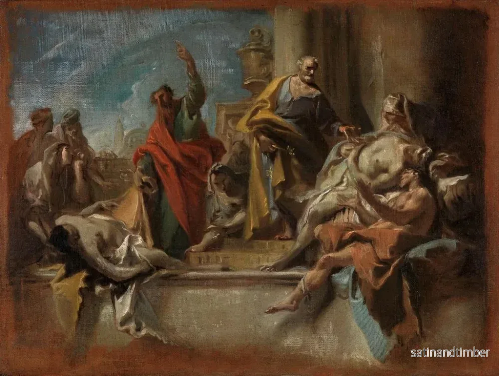 Reproduktion av målningen Les apôtres Pierre et Paul guérissant les malades - Carlo Carlone - Bild 2