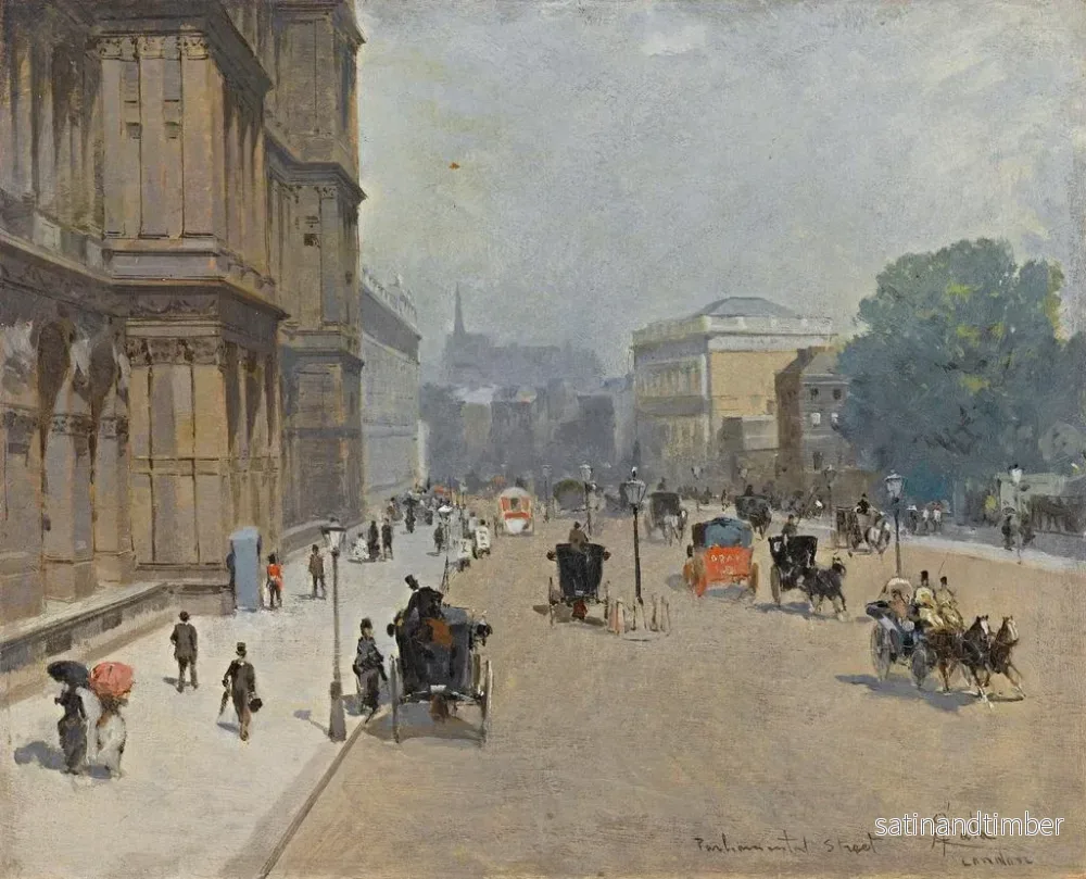 Reproduktion av målningen Rue du Parlement, London - Paolo Sala - Bild 2