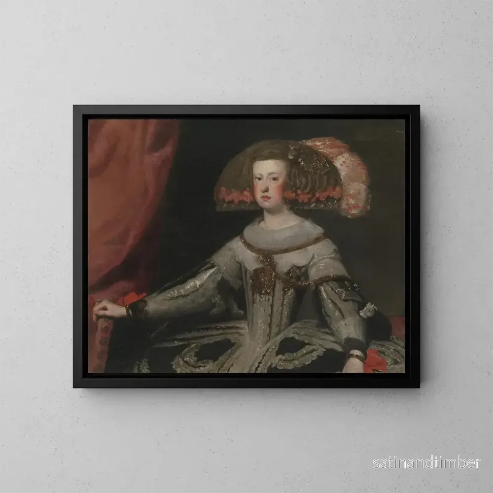 Reproduktion av målningen Marianne d’Autriche, drottning av Spanien – Diego Velázquez skola Reproduktion av målningen Marianne d’Autriche, drottning av Spanien – Diego Velázquez skola
