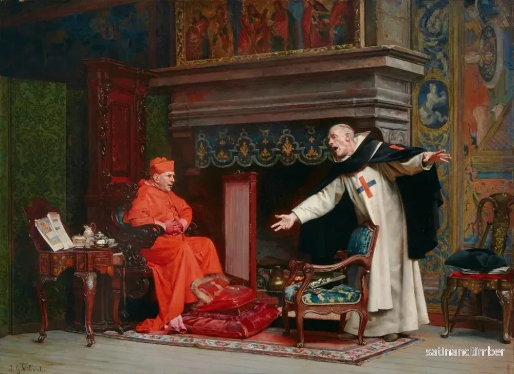 Reproduktion av målningen Le choix d'un prédicateur - Jehan Georges Vibert - Bild 2