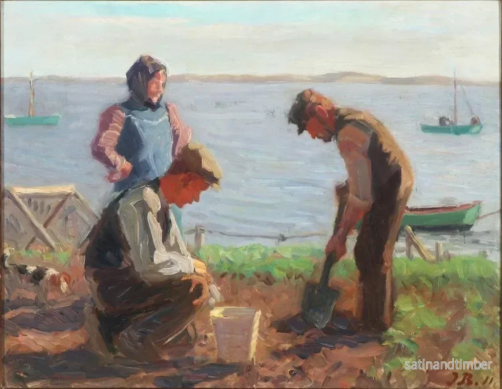 Reproduktion av målningen Studie av potatisskörden - Jens Birkholm - Bild 2