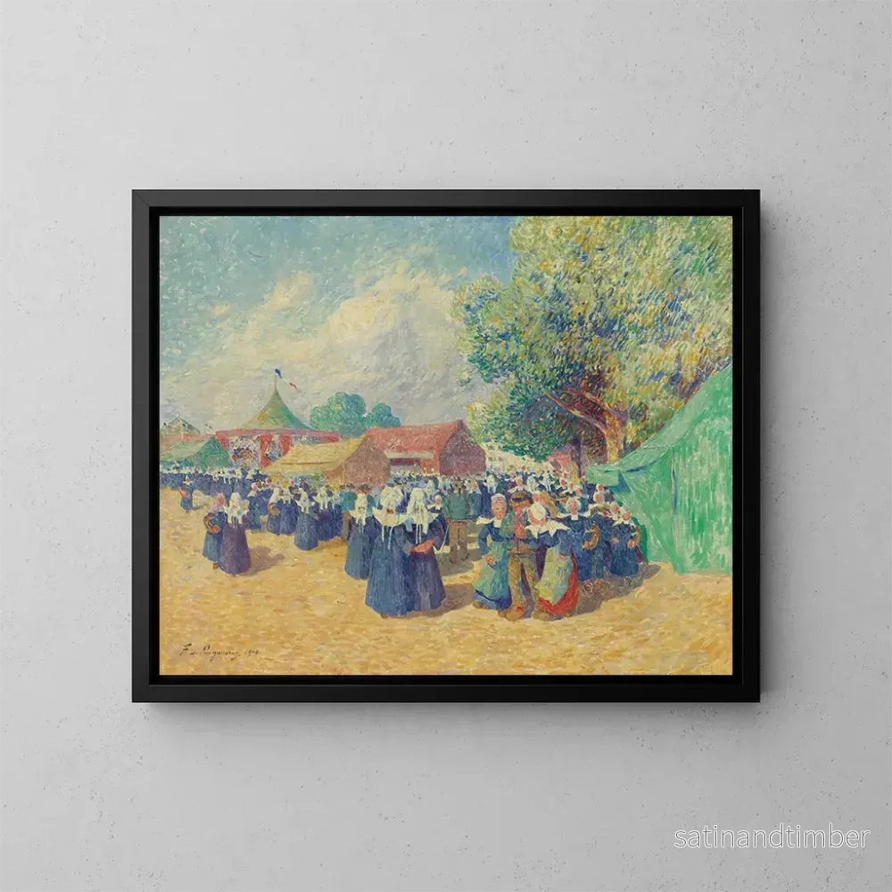 Reproduktion av målningen Fête foraine i Bretagne – Ferdinand du Puigaudeau Reproduktion av målningen Fête foraine i Bretagne – Ferdinand du Puigaudeau