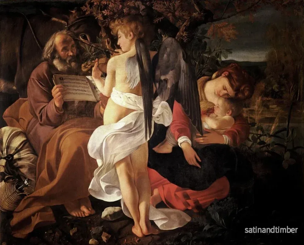Reproduktion av målningen Repos under flykten till Egypten - Caravaggio - Bild 2