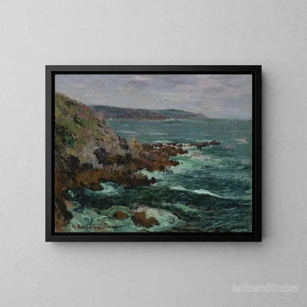 Reproduktion av målningen av klippor som överhänger havet i Bretagne – Gustave Loiseau Reproduktion av målningen av klippor som överhänger havet i Bretagne – Gustave Loiseau