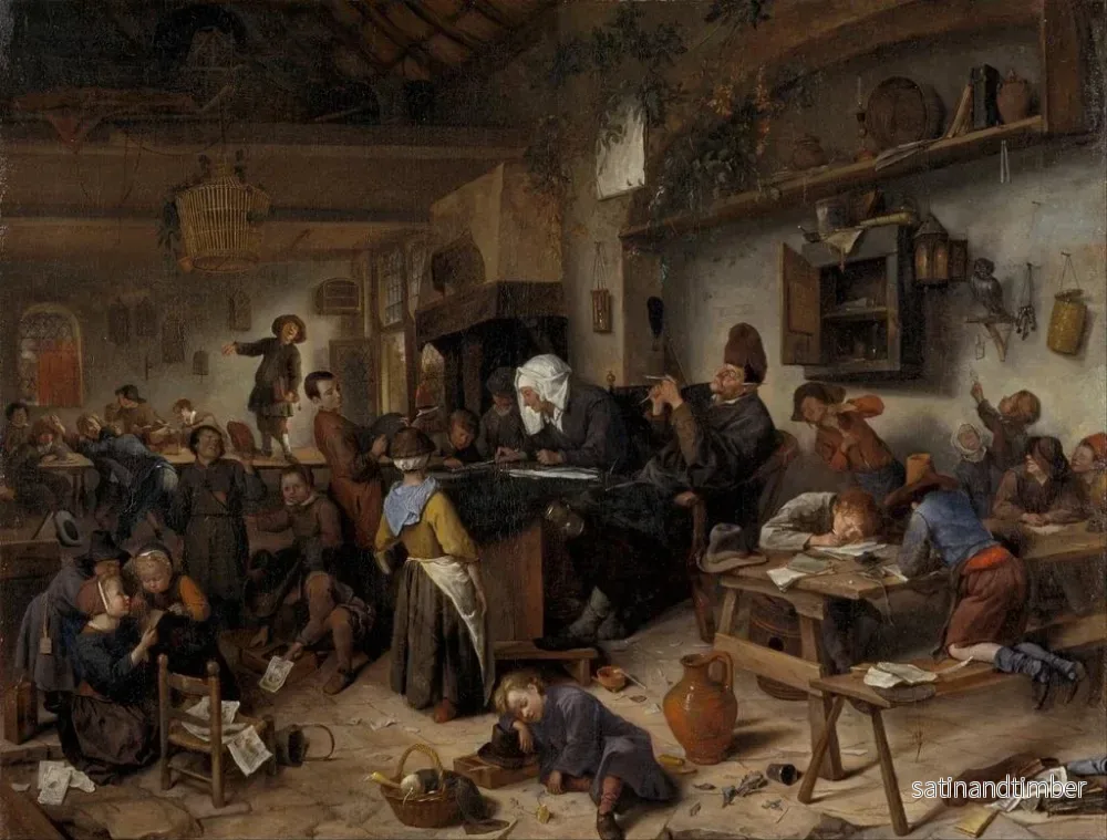 Reproduktion av målningen En skola för pojkar och flickor - Jan Steen - Bild 2