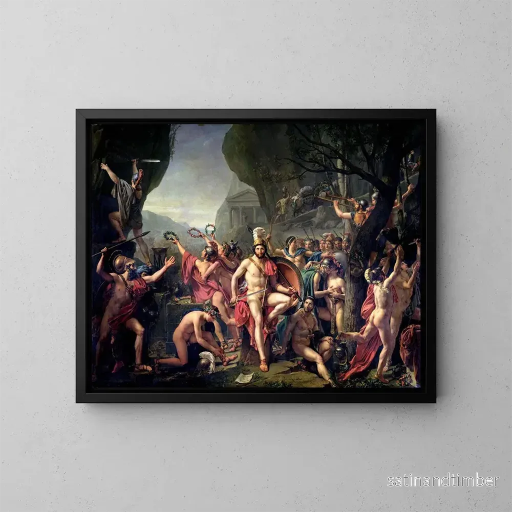 Reproduktion av målningen Léonidas vid Thermopyle - Jacques Louis David