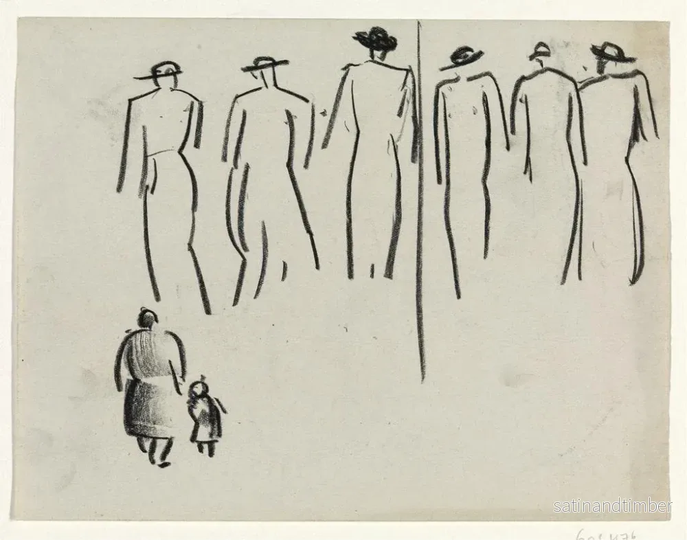 Reproduktion av målningen Studie av olika figurer - Leo Gestel - Bild 2