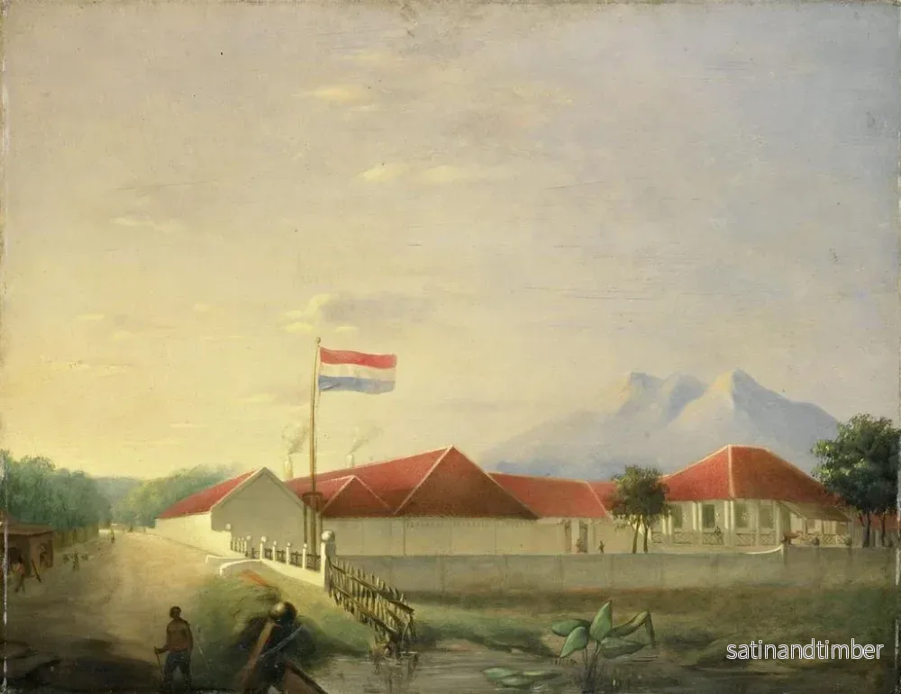 Reproduktion av målningen En fabrik i Jawa - H. Th. Hesselaar - Bild 2