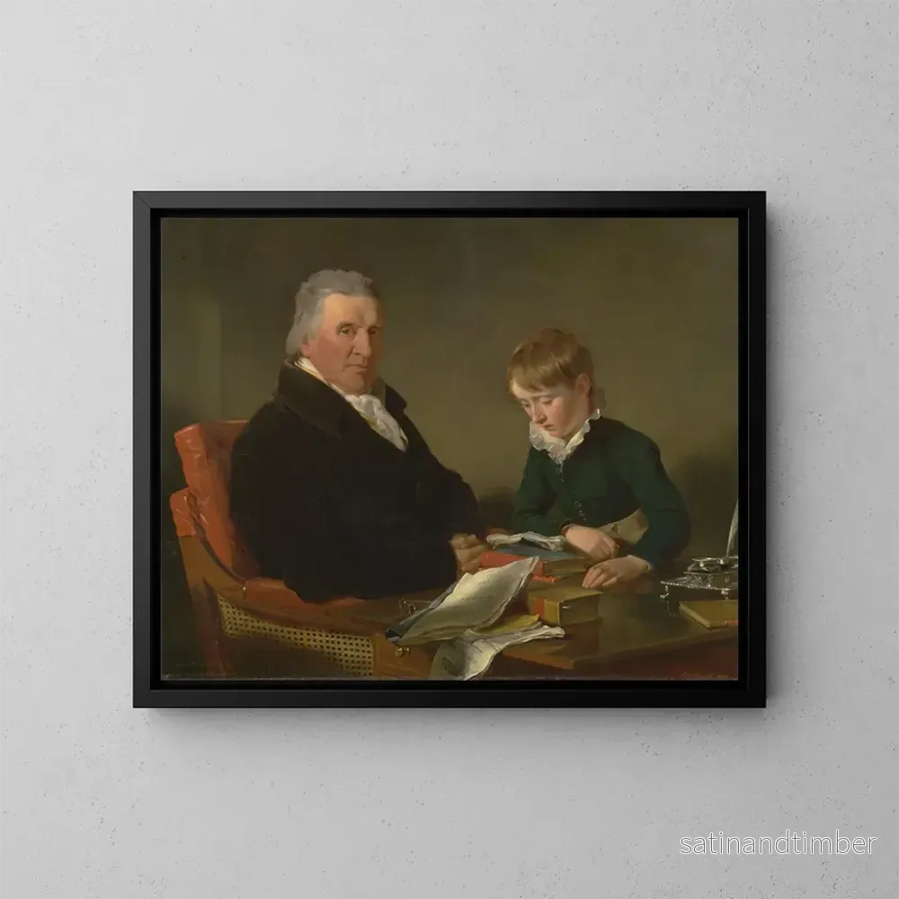 Reproduktion av målningen Francis Noel Clarke Mundy och hans barnbarn William Mundy – Ramsay Richard Reinagle Reproduktion av målningen Francis Noel Clarke Mundy och hans barnbarn William Mundy – Ramsay Richard Reinagle