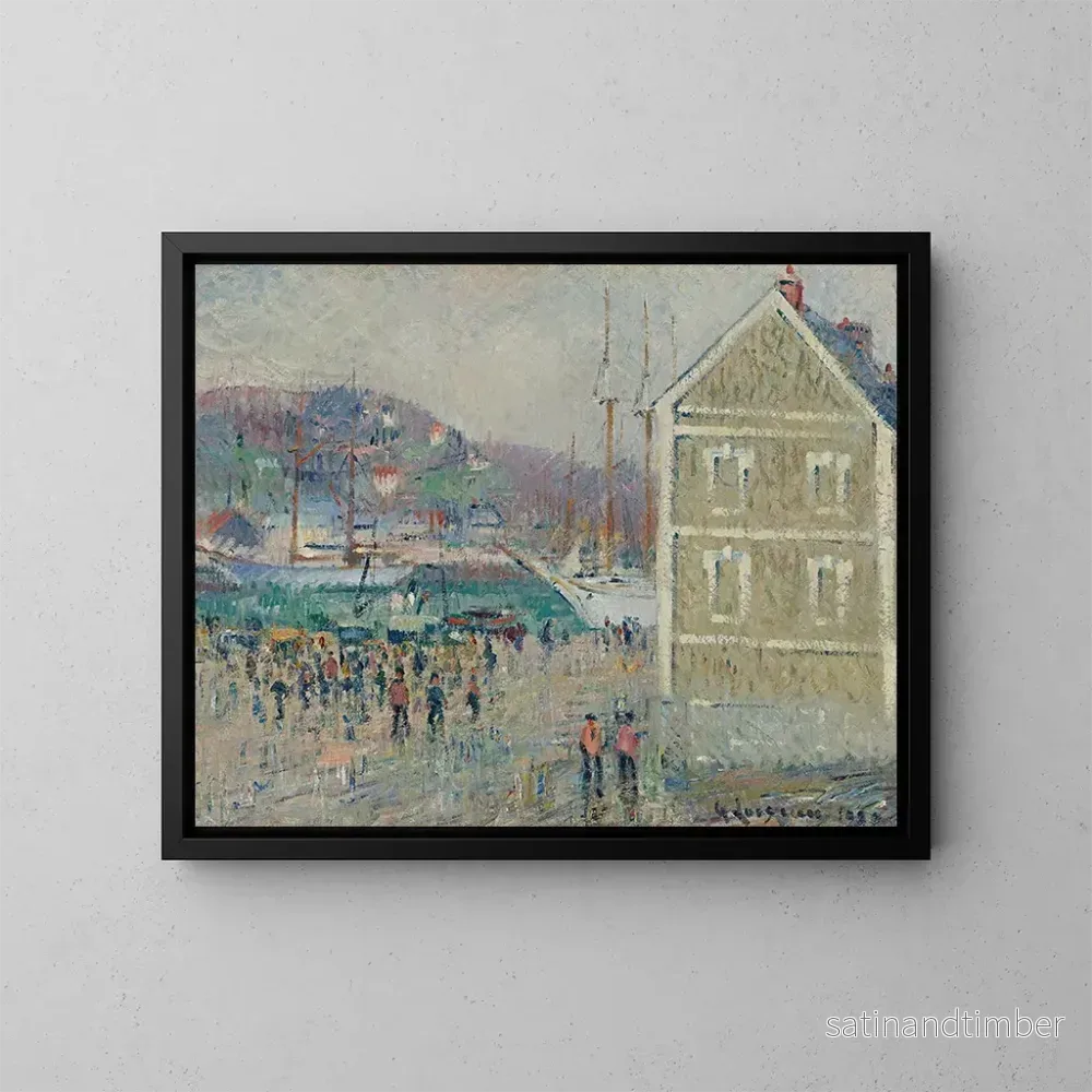 Reproduktion av målningen Le Bassin Berrigny à Fécamp - Gustave Loiseau