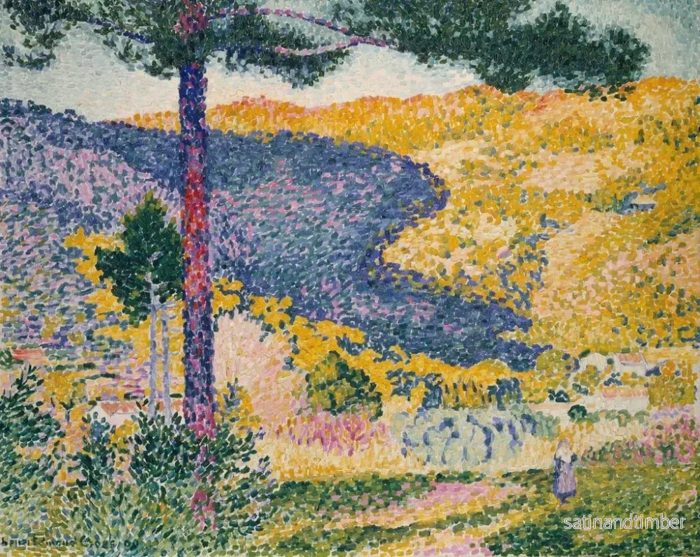Reproduktion av målningen Vallée med skugga av granar på berget - Henri-Edmond Cross - Bild 2