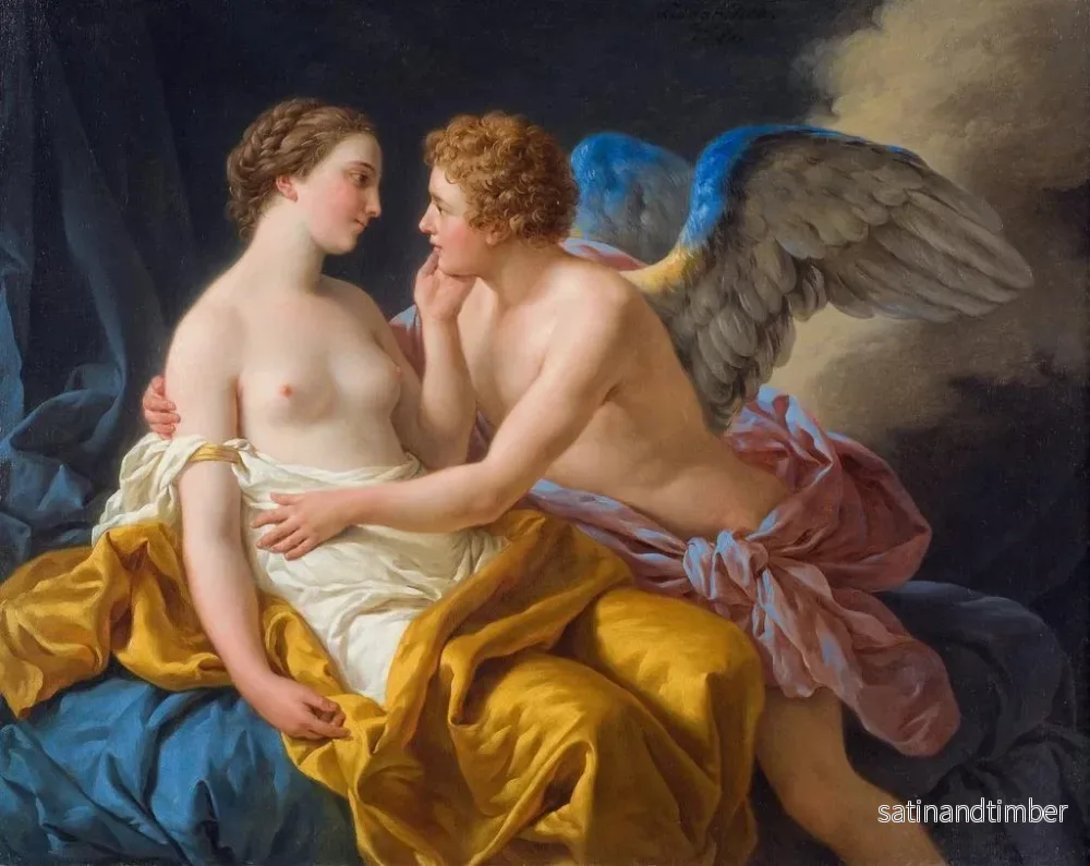 Reproduktion av målningen Cupidon och Psyche - Louis-Jean-François Lagrenée - Bild 2