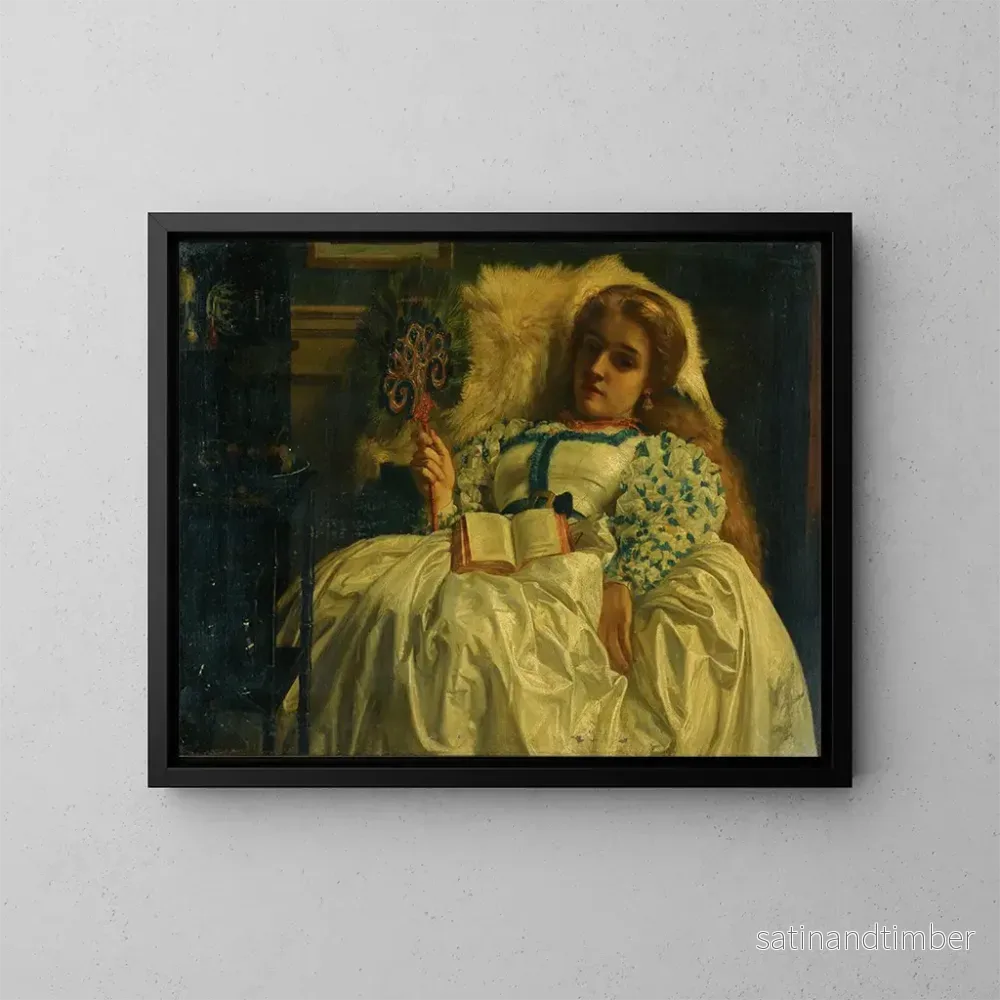 Reproduktion av målningen Le éventail de paon - Edward John Poynter
