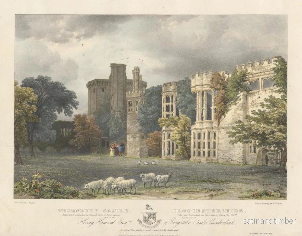 Reproduktion av målningen Château de Thornbury, Gloucestershire - Louis Haghe - Bild 2
