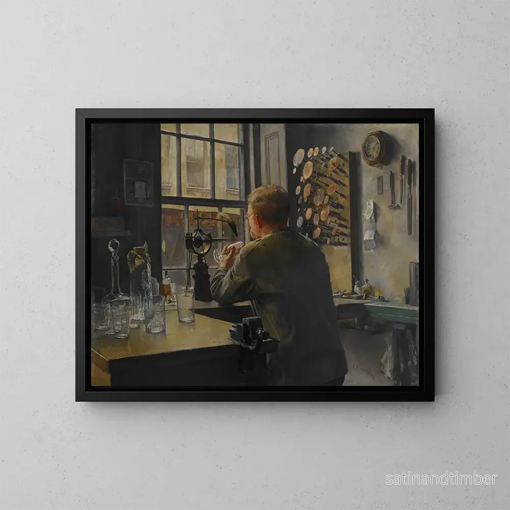 Reproduktion av målningen L'orfèvre du verre - Charles Frederick Ulrich