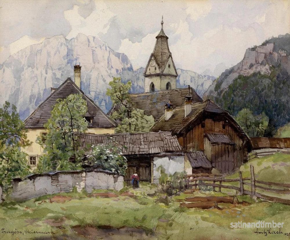 Reproduktion av målningen Vue sur Tragss - Fritz Lach - Bild 2