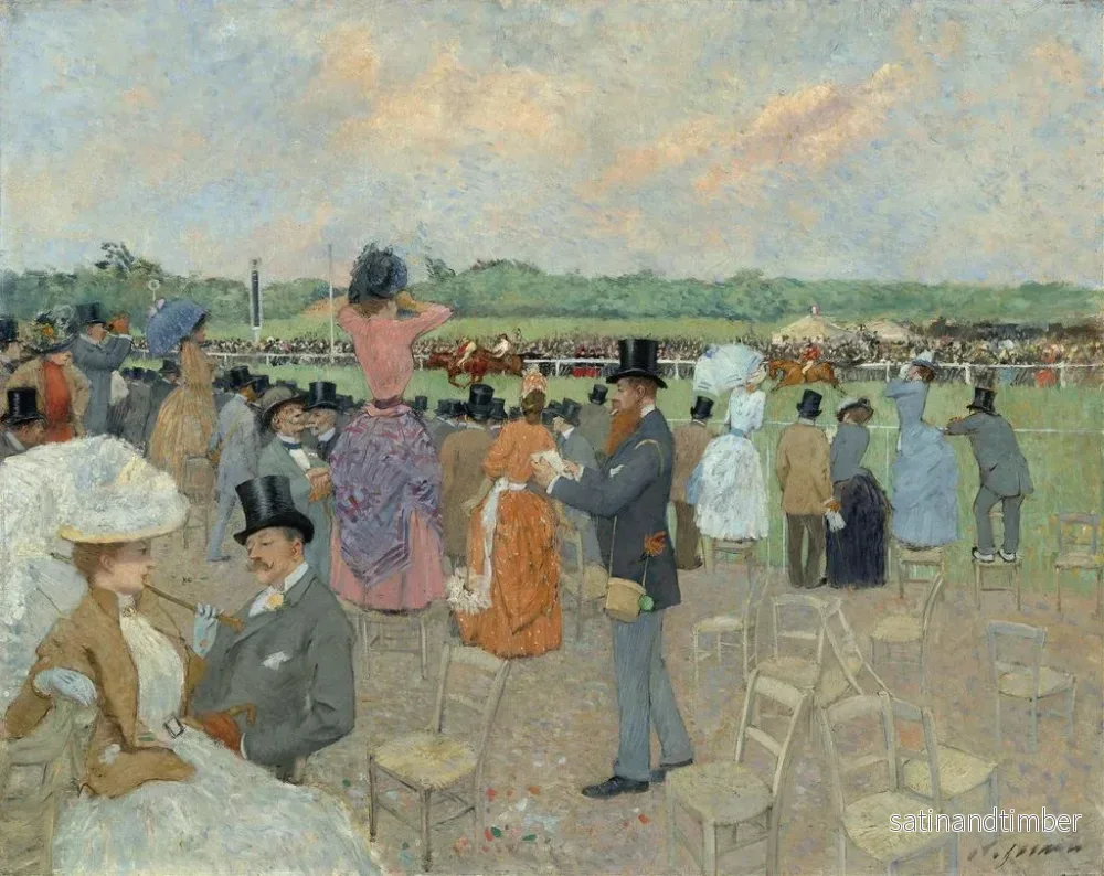 Reproduktion av målningen Les courses à Longchamp - Jean-Louis Forain - Bild 2