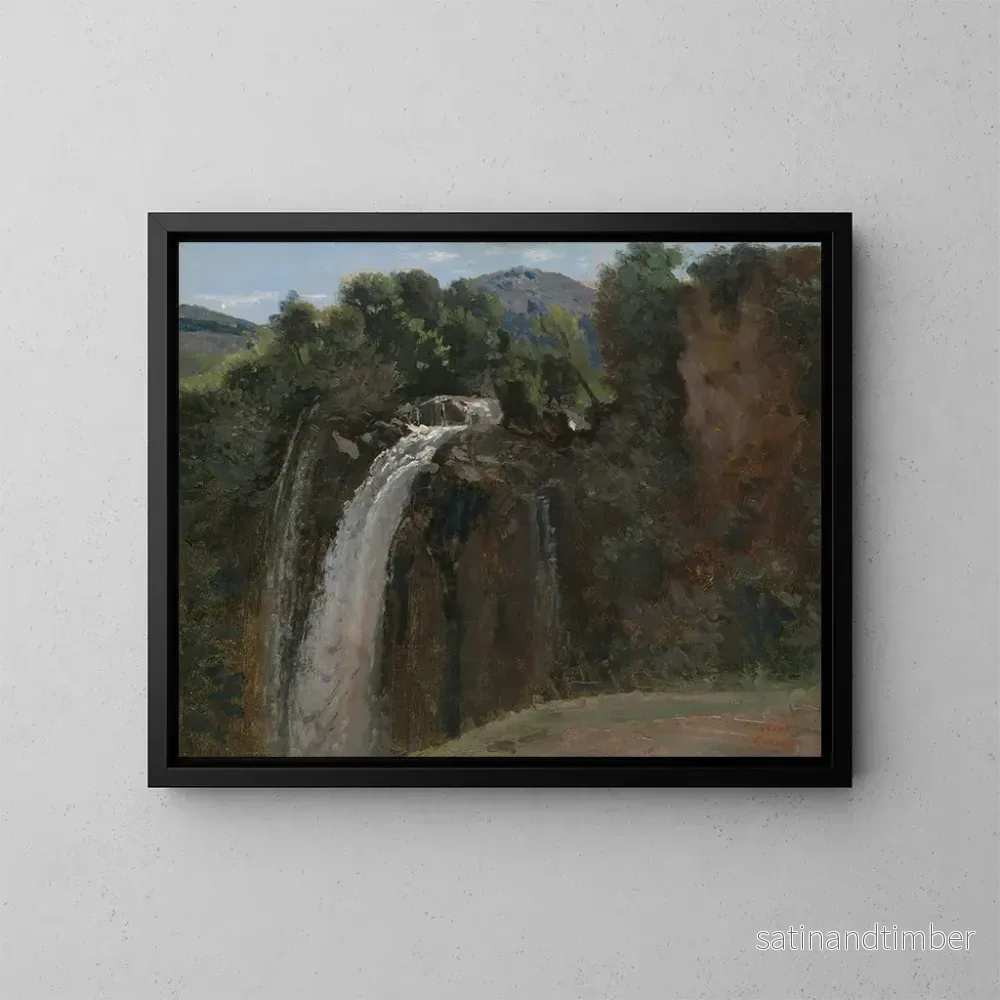 Reproduktion av målningen av vattenfallet i Terni - Jean-Baptiste-Camille Corot