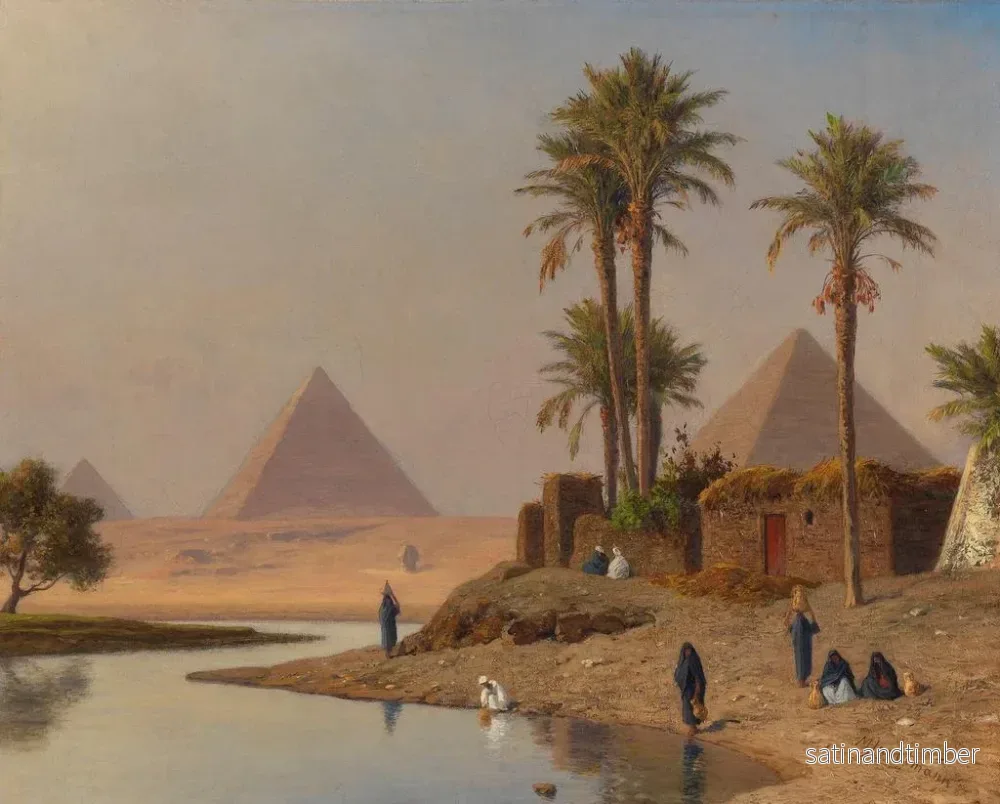 Reproduktion av målningen Les pyramides de Gizeh - Michael Haubtmann - Bild 2