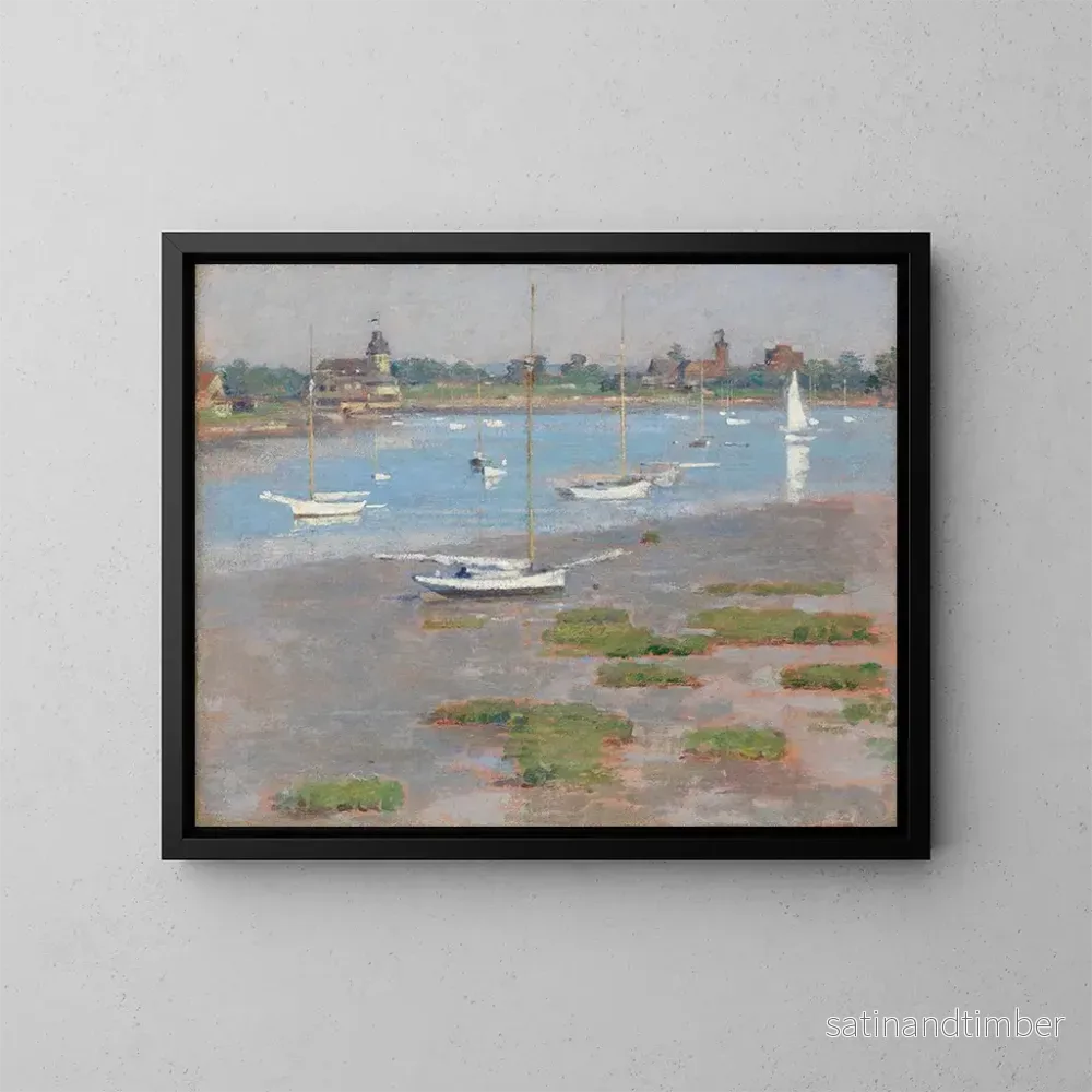 Reproduktion av målningen Basse mer på Riverside nautiska klubb – Theodore Robinson Reproduktion av målningen Basse mer på Riverside nautiska klubb – Theodore Robinson