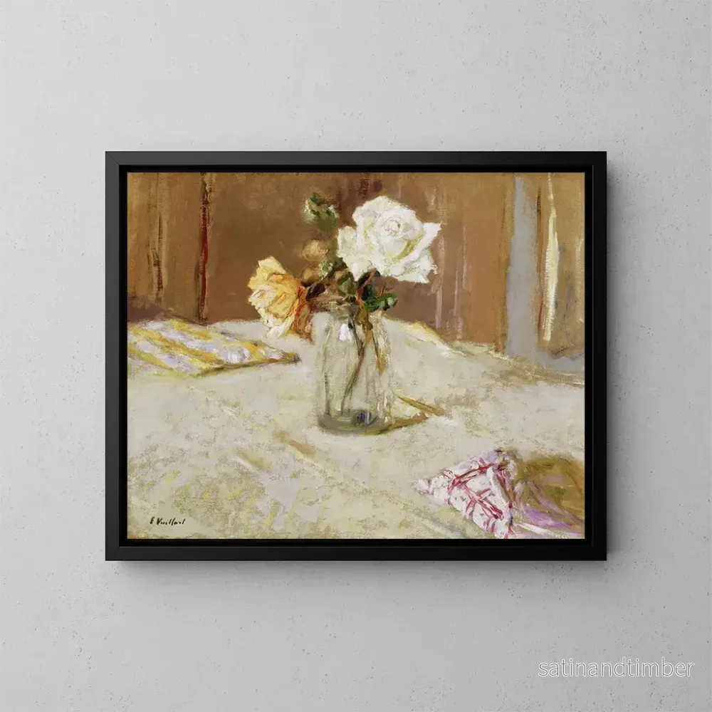 Reproduktion av målningen Rosor i en glasvas – Édouard Vuillard Reproduktion av målningen Rosor i en glasvas – Édouard Vuillard