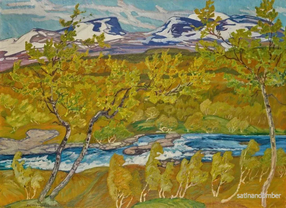 Reproduktion av målningen La vallée de Lapporten en Laponie - Helmer Osslund - Bild 2