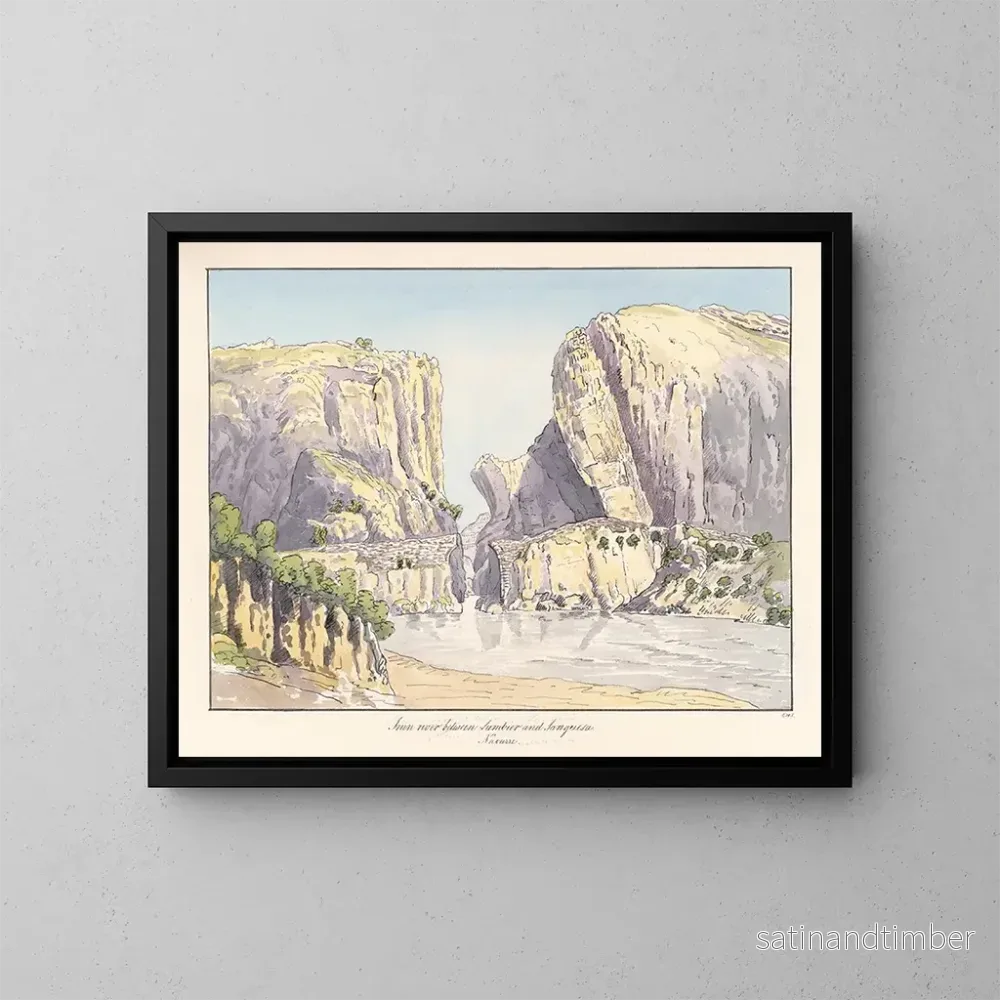 Reproduktion av målningen La rivière Irun mellan Lumbier och Sangüesa i Navarre – Charles Hamilton Smith Reproduktion av målningen La rivière Irun mellan Lumbier och Sangüesa i Navarre – Charles Hamilton Smith