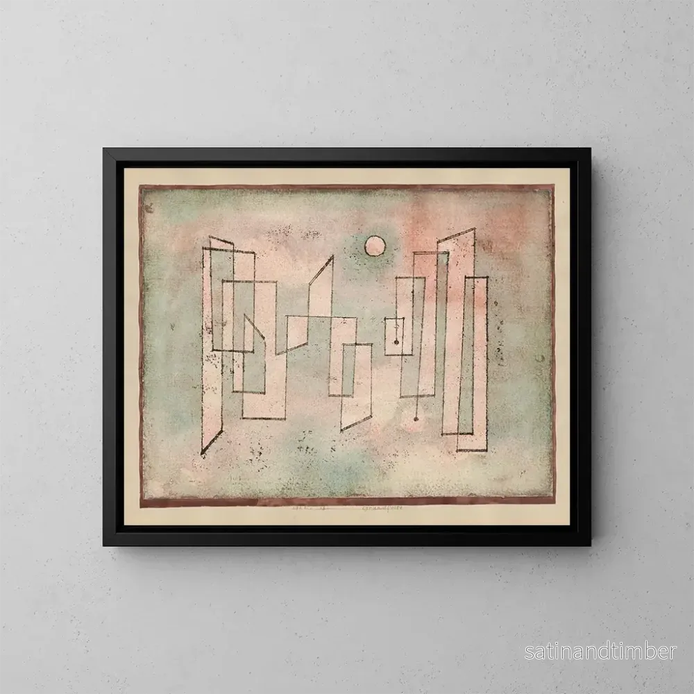 Reproduktion av målningen Fondation Grundfeste - Paul Klee