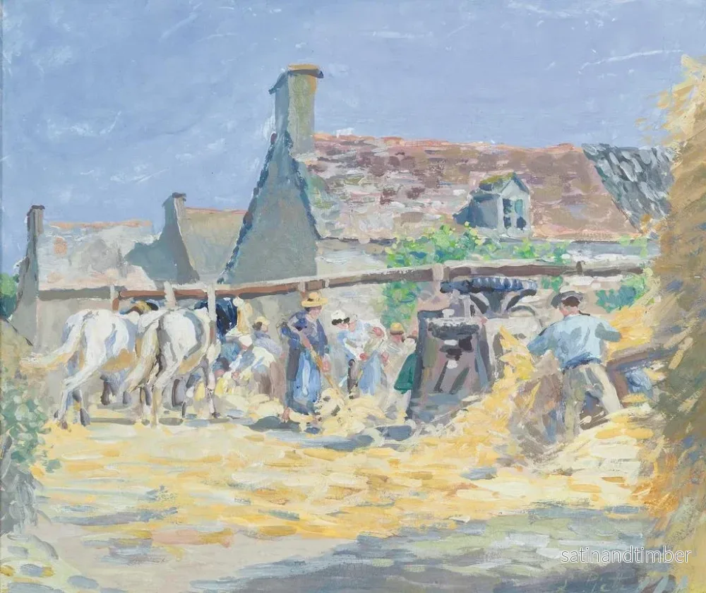 Reproduktion av målningen La Fauche des foins à Montfoucault - Ludovic Piette - Bild 2
