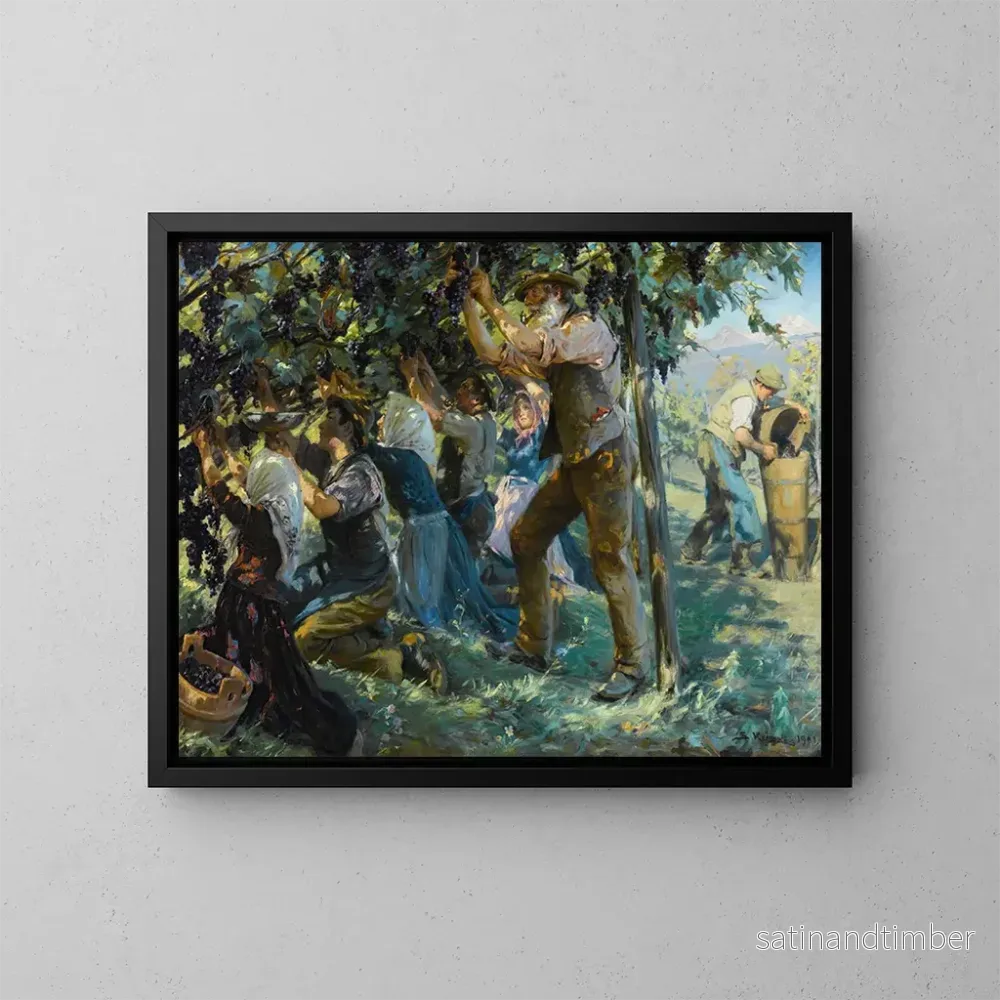 Reproduktion av målningen Skördet av vin i Tyrol - Peder Severin Krøyer