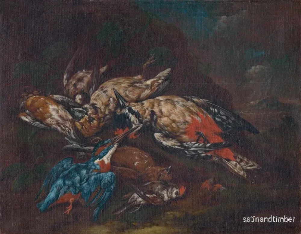 Reproduktion av målningen Naturtavla med döda fåglar - Franz Michael Sigismund von Burgau den äldre - Bild 2