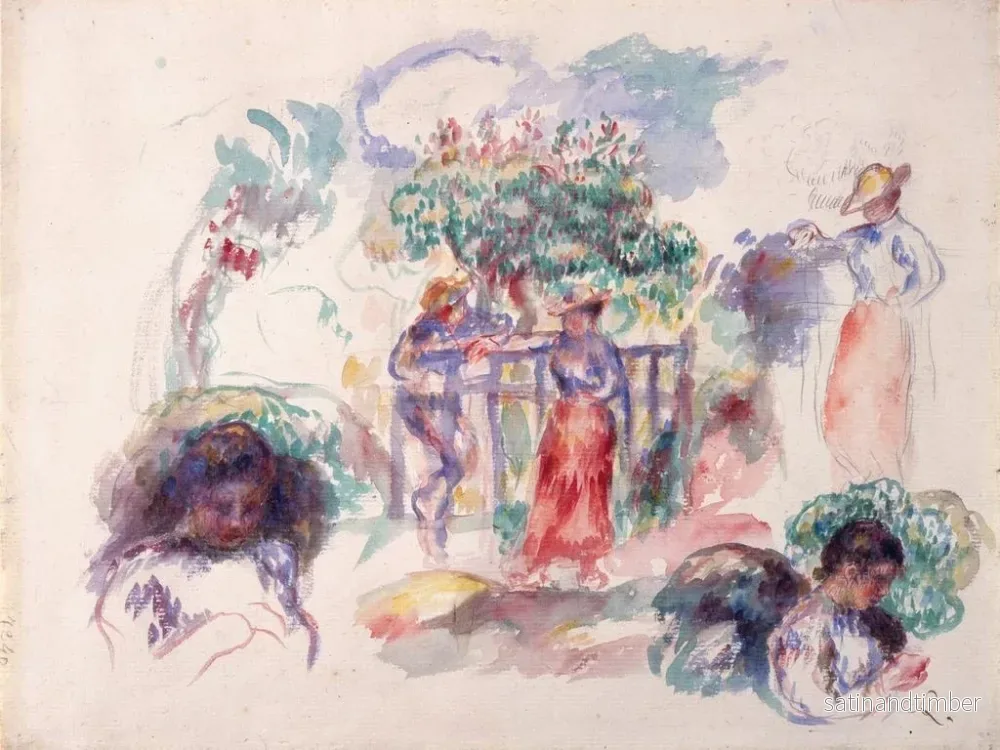 Reproduktion av målningen Figures sous un arbre - Pierre-Auguste Renoir - Bild 2