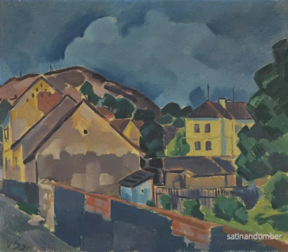 Reproduktion av målningen Maisons - Václav Špála - Bild 2