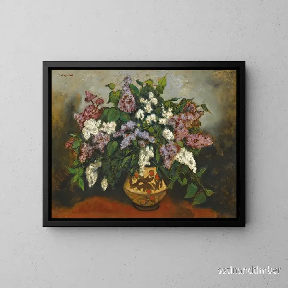 Reproduktion av målningen Bouquet de lilas - Nikolai Vladimirovich Sinezoubov