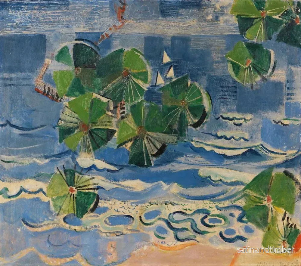 Reproduktion av målningen Vue med en tallkvist, Östersjön - Oskar Moll - Bild 2