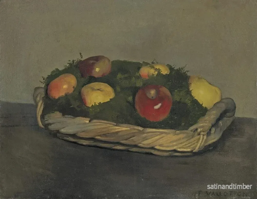 Reproduktion av målningen korg med röda och gula äpplen - Félix Vallotton - Bild 2