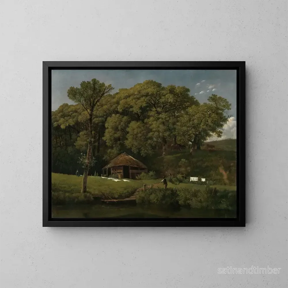 Reproduktion av målningen En lada vid en bäck i Gelderland – Wouter Johannes van Troostwijk Reproduktion av målningen En lada vid en bäck i Gelderland – Wouter Johannes van Troostwijk