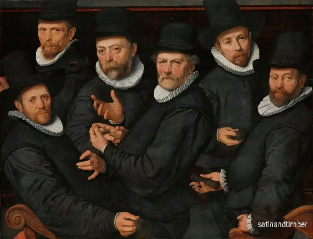 Reproduktion av målningen av de sex väktarna från skräddargillet - Pieter Pietersz - Bild 2
