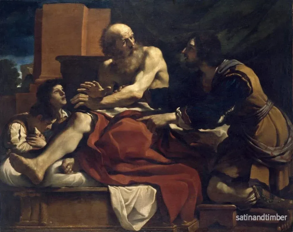 Reproduktion av målningen Jacob välsignar Josafs söner - Guercino - Bild 2